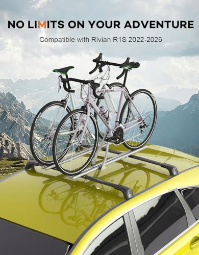 Wonderdriver 330lbs Lockable Roof Rack Cross Bars for Rivian R1S - Product Imagery