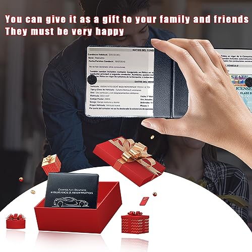 Ziciner Car Registration Insurance Holder, 2Pack Essential Auto - Product Imagery