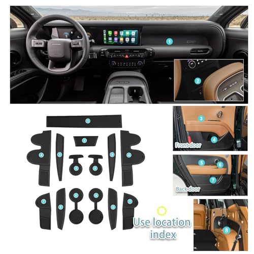 SHAOHAO for 2026 2027 Hyundai Palisade Door Slot Mats for 2026 - Product Imagery