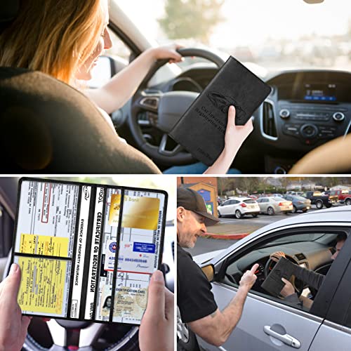 TILDOSAC 2Pack Leather Car Registration and Insurance Card - Product Imagery