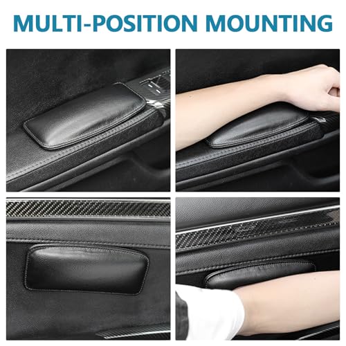 wuyaoyao 2PCS Car Door Armrest Pads, Soft Leather Elbow Pad Arm - Product Imagery