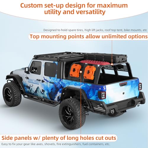 Hooke Road Overland Truck Bed Rack for Toyota Tacoma 5' Bed, - Product Imagery