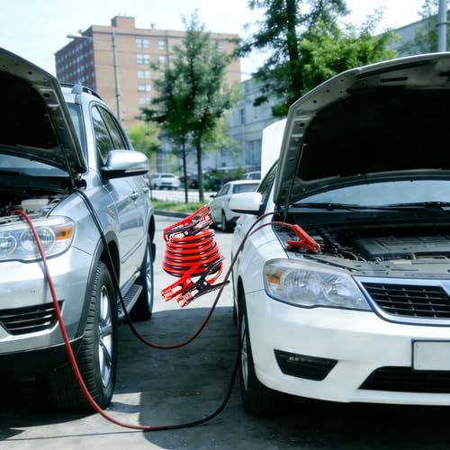 HAIPHAIK Car Emergency Kit with 11.8ft Jumper Cables, Roadside - Product Imagery