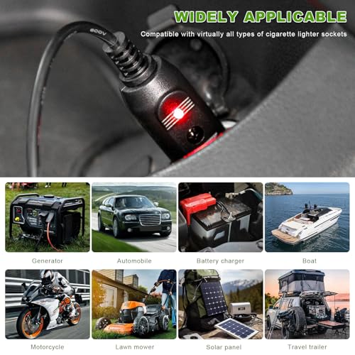 Sun Walker 2PCS Cigarette Lighter Male Plugs, 12/24V Aux Socket - Product Imagery
