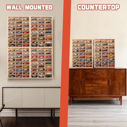 for Hotwheels Wooden Display Case 108 Space 1/64 Scale Toy Car - Product Imagery