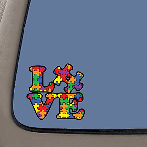 NI284 Autism Awareness Puzzle Piece Car Decal Sticker | Premium - Product Imagery