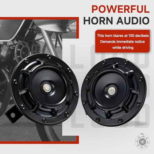Loud Train Horn for Car Motorcycle Electric Horns with Button - Product Imagery