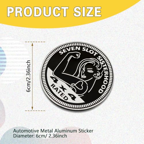 3D Metal Car Badges Emblems, Seven Slot Sisterhood 4x4 Badge - Product Imagery