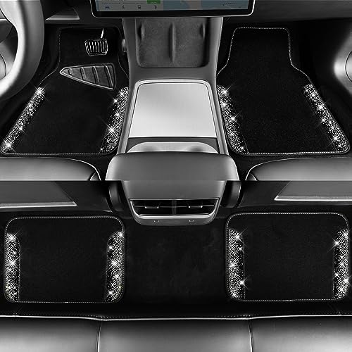 CAR PASS Bling Car Mats Shining Diamond Carpet Crystal - Product Imagery