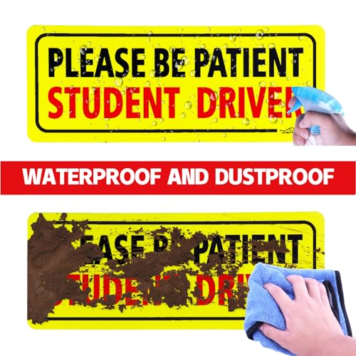 JUSTTOP 3pcs Student Driver Magnet for Car, Please Be Patient - Product Imagery