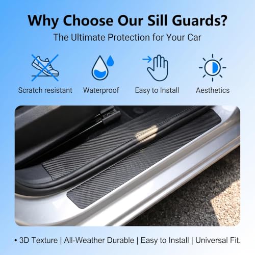 Door Sill Protectors for Chevy Trax 2026 2025 2024 4 Pcs - Product Imagery