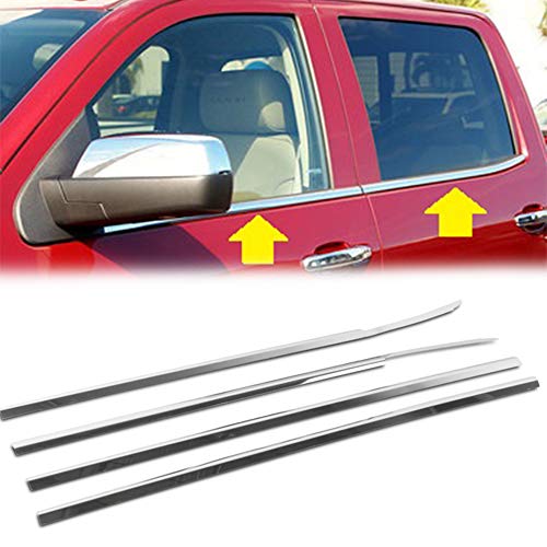 Sizver Polished Stainless Steel Window Sills Trims For 2014-2018 - Product Imagery