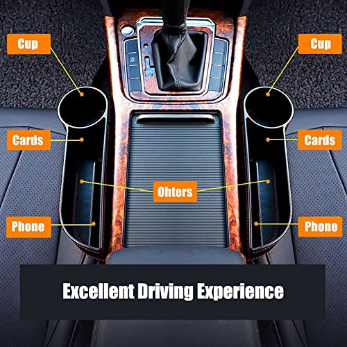 2 Pcs Car Seat Gap Filler - Leather Car Seat Crevice Storage Box - Product Imagery