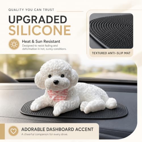 Silicone Dog Dashboard Decoration for Car, Realistic Teddy Dog - Product Imagery