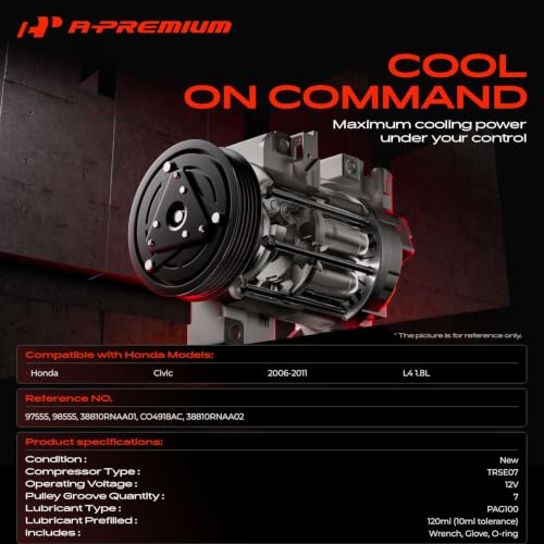 A-Premium Air Conditioner AC Compressor with Clutch - Product Imagery