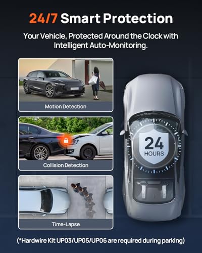 70mai 4K Dash Cam Front and Rear, 4K+1080P Dual STARVIS 2 Car - Product Imagery