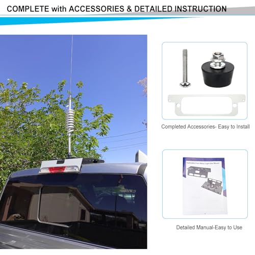 TOPOWN White Metal Drill-Free Light Bar Cab Mount for Ford F-150 - Product Imagery