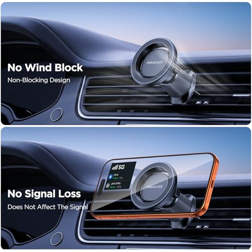 Miracase Car Phone Holder for Magsafe [Strong Magnets] Magnetic - Product Imagery