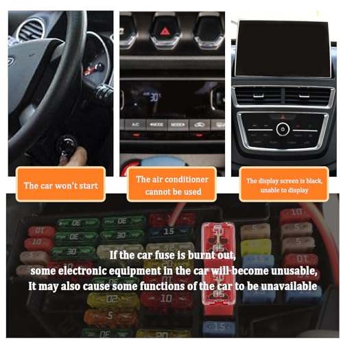 10PCS Car Fuse Kit,Low Car Fuses Assortment Kit Including - Product Imagery