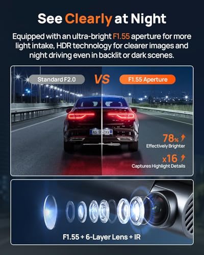 70mai 4K Dash Cam Front and Rear, Built in Wi-Fi 6 & GPS Car - Product Imagery