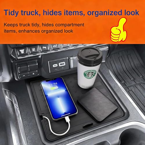 Center Console Compartment Cover American Flag Hidden Organizer - Product Imagery