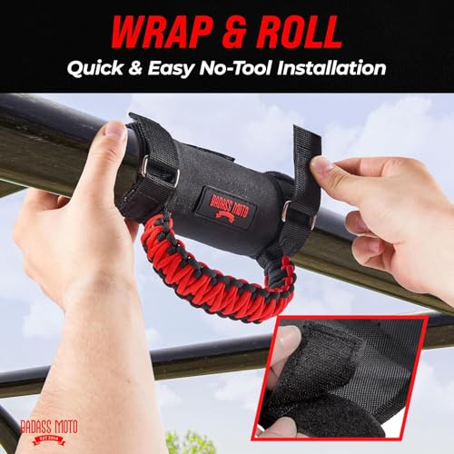 Badass Moto Roll Bar Grab Handles - SXS, ATV, & UTV Grab Handles - Product Imagery