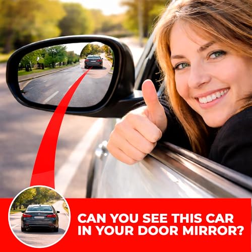 Car Blind Spot Mirror Round 2.5" - HD Glass Frameless Convex - Product Imagery