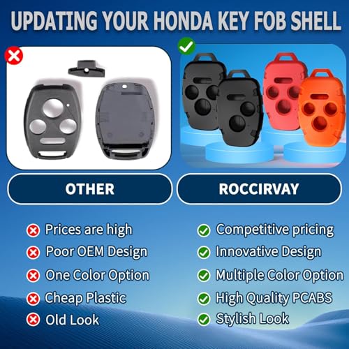 for Honda Key Fob Cover Shell Replacements - Accord - Product Imagery