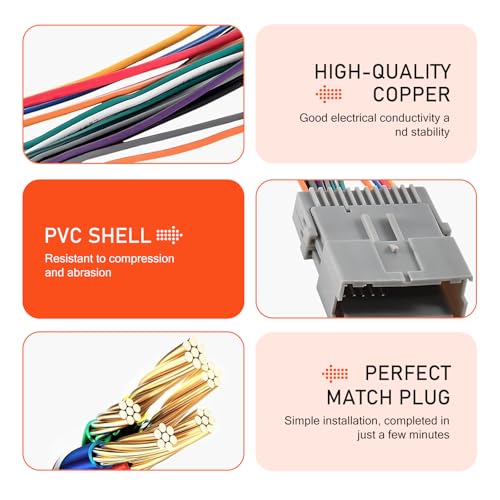 WZP Car Audio Wiring Harness, Radio Adapter Wiring Harness Kit - Product Imagery