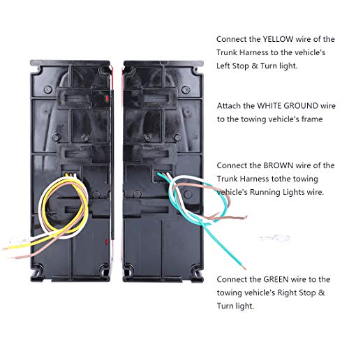 CZC AUTO 12V LED Submersible Low Profile Rectangular Trailer - Product Imagery