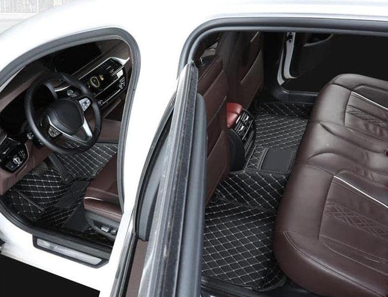 SARAHS Customized car Floor mats (Black Double Splicing) - Product Imagery