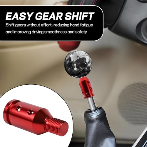 M12x1.25 Gear Shift Knob Adapter, with 4-Size Hoses (Red) - Product Imagery
