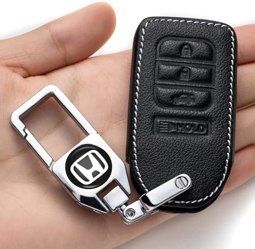 Leather Car Key Fob Case, for Honda Civic CR-V CRV S2000 FD2 - Product Imagery