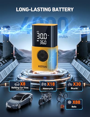 AstroAI L7S Tire Inflator Portable Air Compressor Cordless with - Product Imagery
