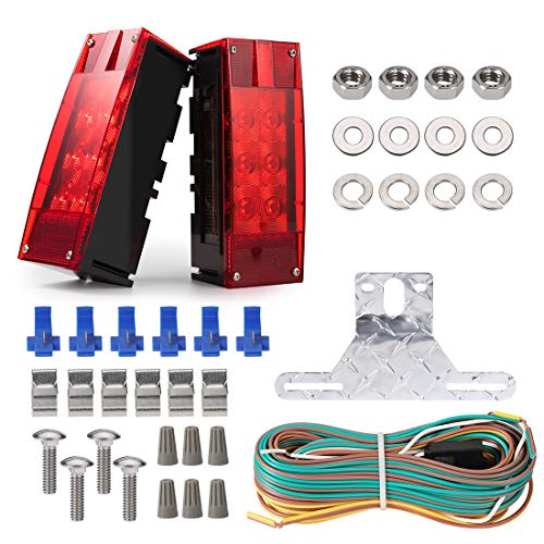CZC AUTO 12V LED Submersible Low Profile Rectangular Trailer - Product Imagery