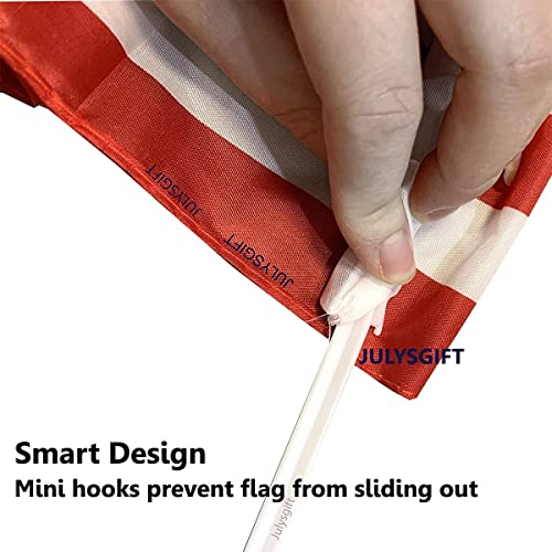 Pack of 2 US American Car Flag with Window Clip 17" x 12" - Product Imagery