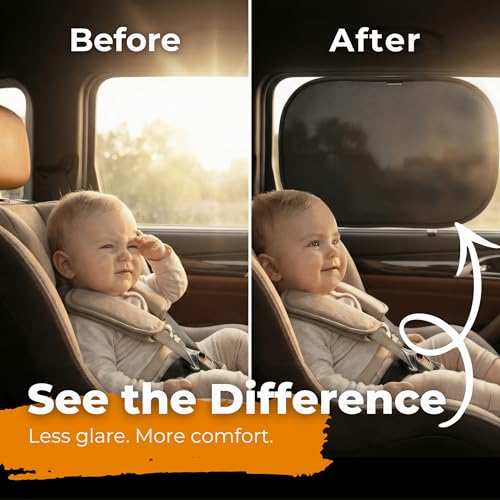 CARAMAZ Car Window Shade for Baby with Certified UV-Protection 2 - Product Imagery