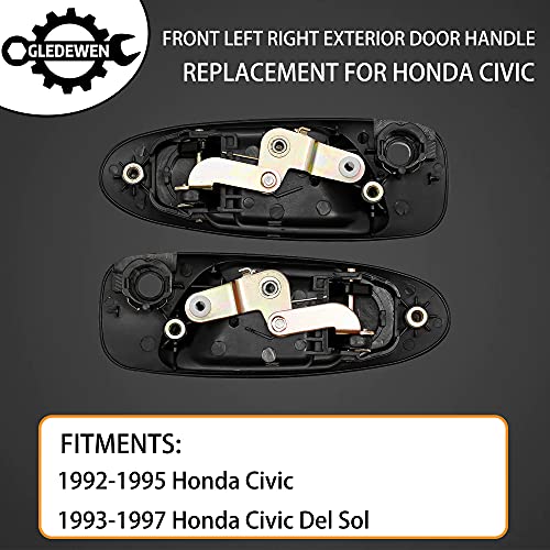 Exterior Door Handle Set, Fit for 92-95 Honda Civic 93-97 Del - Product Imagery