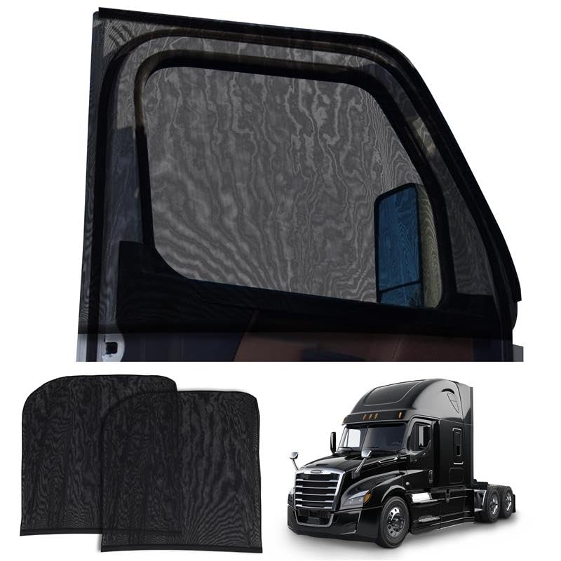EcoNour Truck Side Window Shade (2 Pack) Mesh Sunshade for Semi - Product Imagery