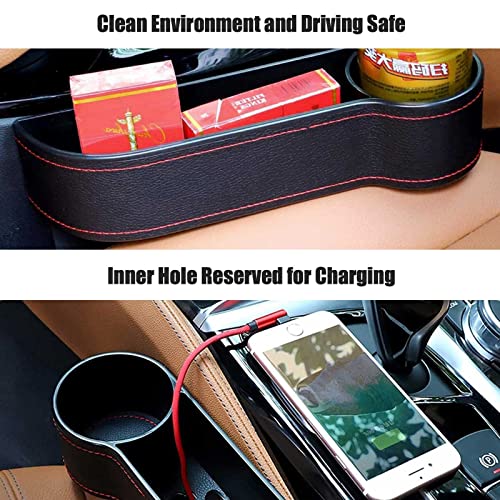 2 Pcs Car Seat Gap Filler - Leather Car Seat Crevice Storage Box - Product Imagery
