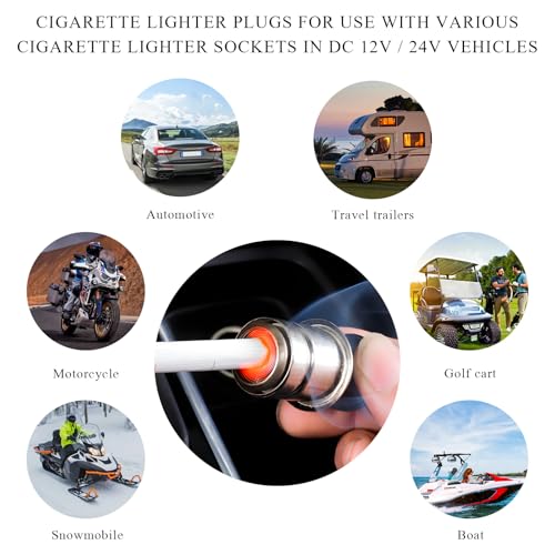 Yourkar Car Cigarette Lighter, DC 12V Auto Cigarette Lighter - Product Imagery