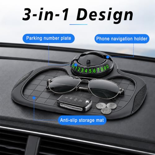 Car Anti-Slip Mat, 360° Rotating Universal Phone Holder for Car - Product Imagery