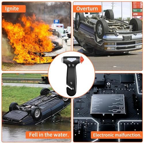 Gadgets Inside the Car Emergency Kit, Seat Belt Cutter and - Product Imagery