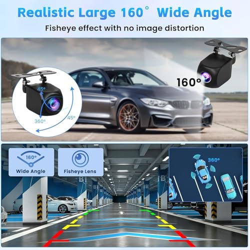 Inefala [for Portable Car Radio] 4 Pin Upgrade AHD 1080P Backup - Product Imagery
