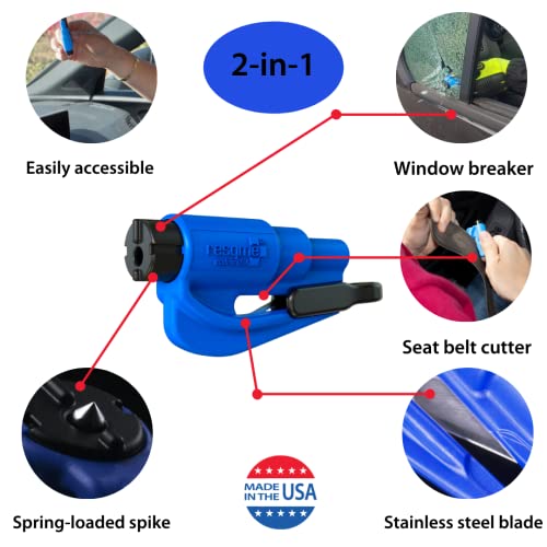 RESQME The Original Compact Emergency Keychain Car Escape Tool, - Product Imagery