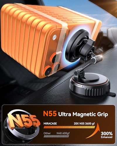 Miracase for MagSafe Car Mount[3800gf Strong Magnet & 90+LBS - Product Imagery