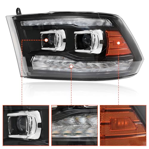 Full LED Headlight for 2009-2018 Dodge Ram 1500 Accessories - Product Imagery