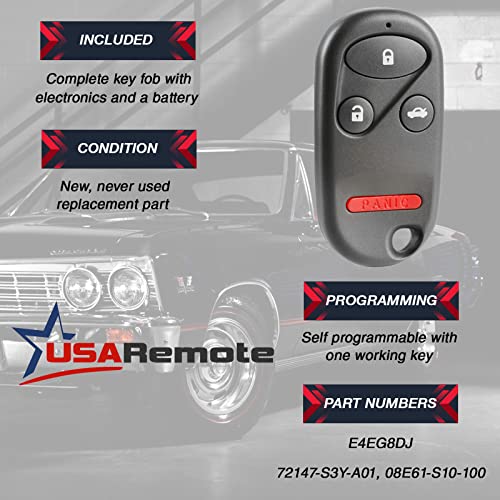 Car Key Fob Keyless Entry Remote fits 1997-2001 Honda CR-V / - Product Imagery