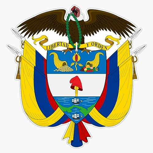 Coat Of Arms Of Colombia Sticker Bumper Sticker Vinyl Decal 5" - Product Imagery