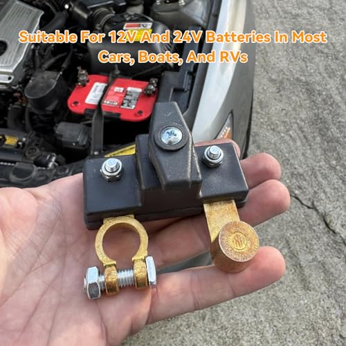 Battery Disconnect Switch, 12V/24V Heavy Duty Power Cut Off - Product Imagery